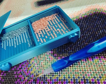 Bandeja de perforación para pintura de diamantes de doble cara con tapa