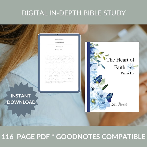 In-Depth Bible Study in Psalm 119 Printable Bible Study Guide Digital Scripture Study Workbook Guided Bible Study PDF Worksheets Download
