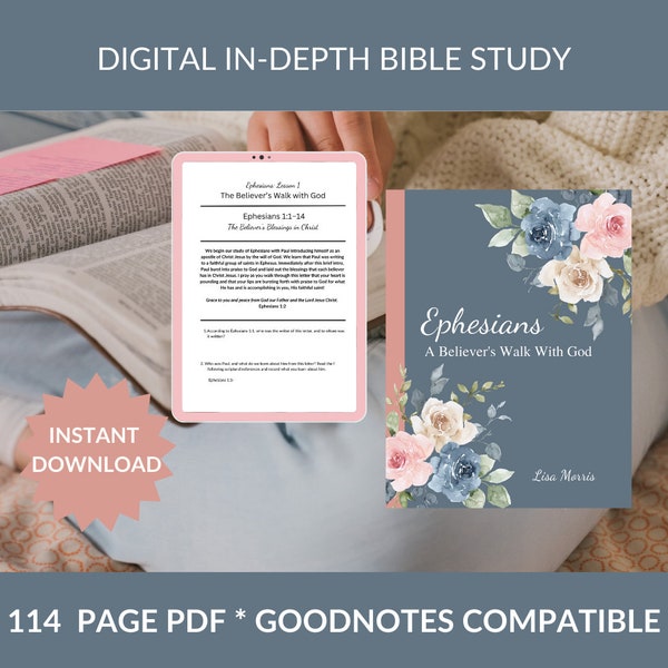 In-Depth Bible Study Of Ephesians Printable Bible Study Guide Digital Scripture Study Workbook Guided Bible Study PDF Worksheets Download