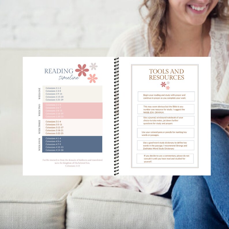 Bible Reading Plan Colossians Digital Bible Reading Plan PDF Worksheet ...