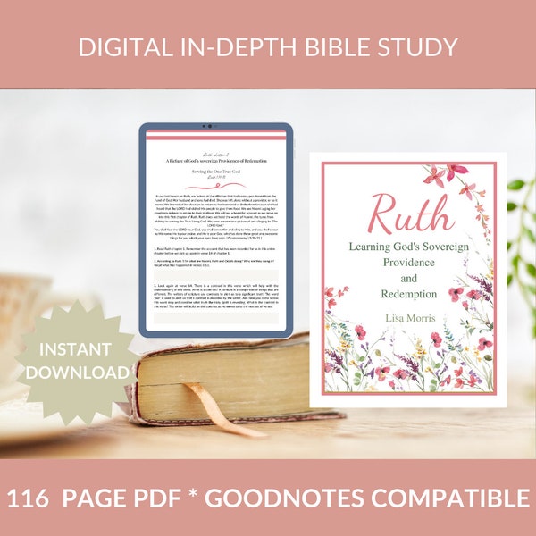 In-Depth Bible Study in Ruth Printable Bible Study Guide Digital Scripture Study Workbook Guided Bible Study PDF Worksheets Download