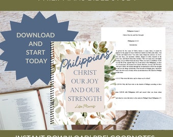 Philippians Bible Study Guide, Scripture Workbook (PDF Download)