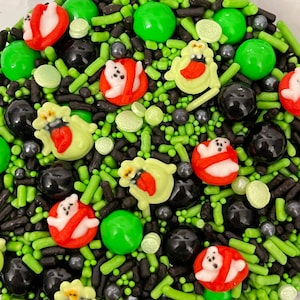 Ghost Buster or Ghosts Inspiration cupcake toppers, cake sprinkles, treat adornments