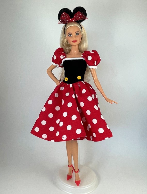 Begrijpen Voorzien Onafhankelijk Handmade Fashion Doll Clothes Minnie Mouse Puff Sleeve Dress - Etsy