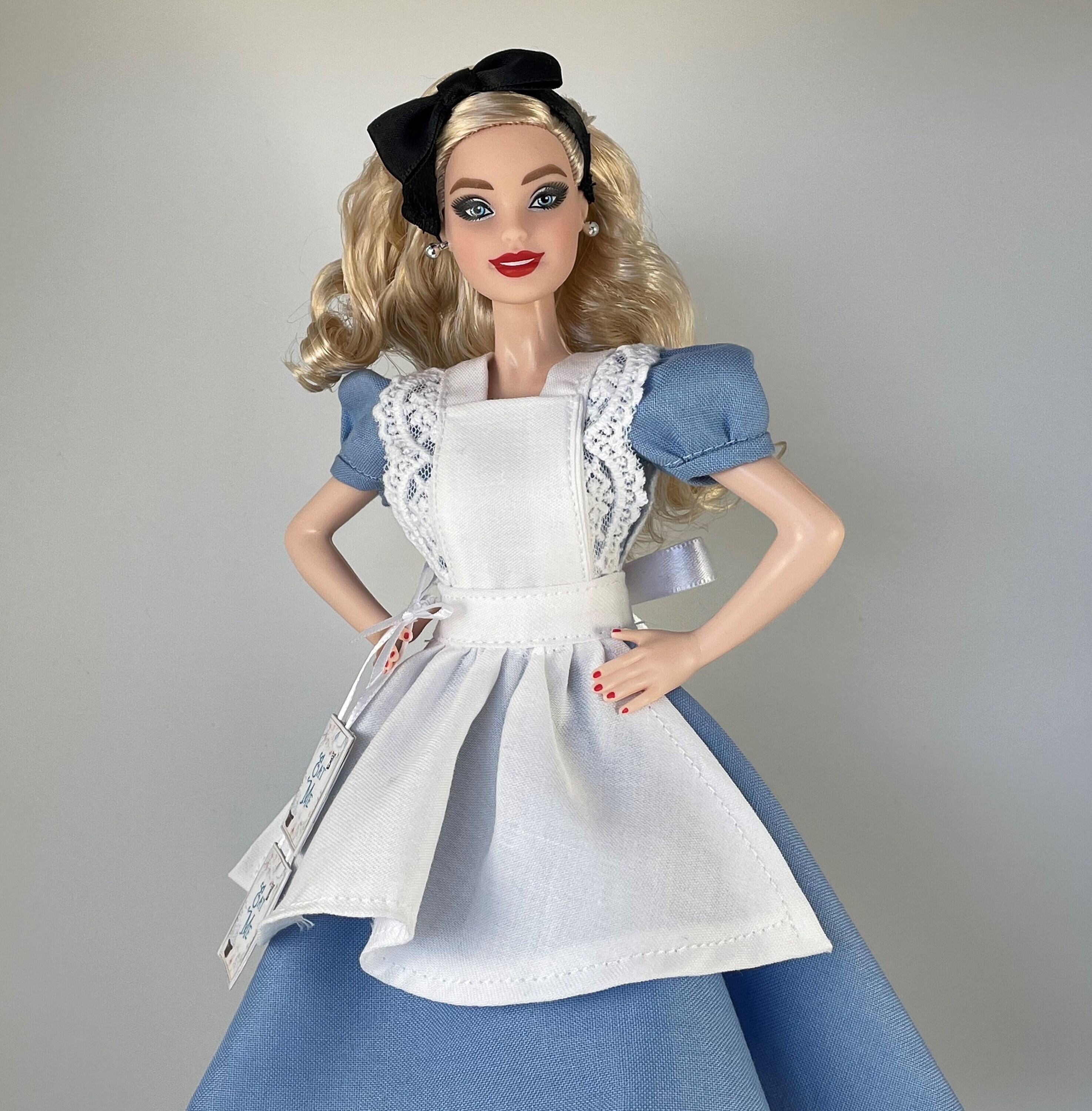 Alice in Wonderland Dress with Headband for Dolls-ALCDOL-M