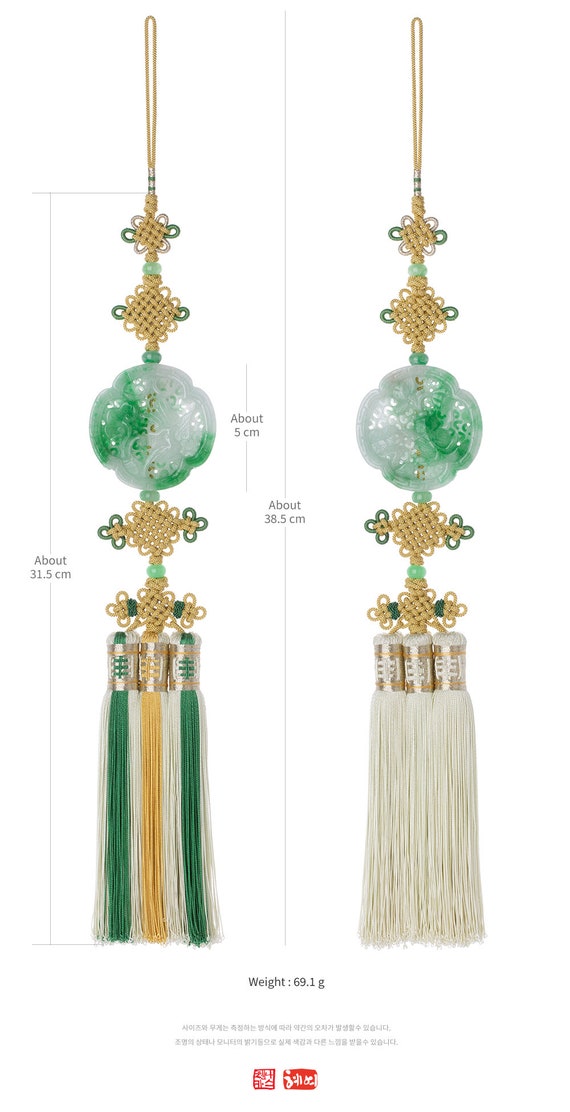 Korea Norigae (노리개) Silk 노리개 Jade Hanbok Norigae: Korean