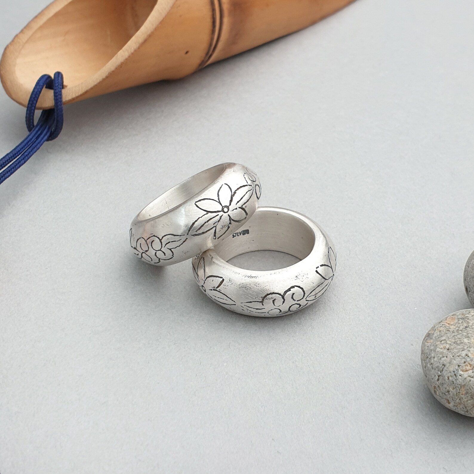 Twinning Rings Traditional Korean Silver Twin Rings – Handcrafted Sterling Silver Pair ...