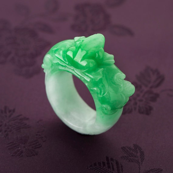 Natural Burma Anillo Jade Rings Classic Thumb Rings Simple Jadeite Rings  Women's party Wedding Jade Jewelry - AliExpress