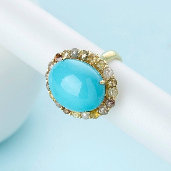 Turquoise with CZ Halo. Wholesale Sterling Silver Ring - 925Express