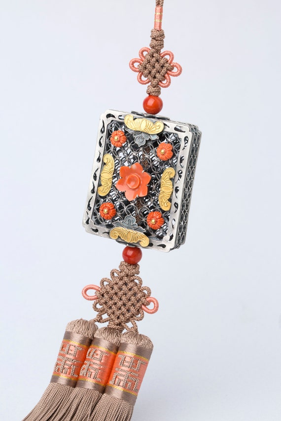 アクセサリー hananoha.nori Korea Norigae (노리개) Silk 노리개 Traditional Korean Silver Scent