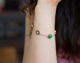 Seoul Jade bracelet goldKorean fashion jewelry