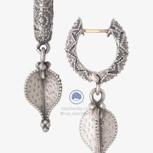 Royal Korean Oxidized Silver earrings dangling, korean earrings, korean earrings dangle, korean drop earrings NASCHENKA