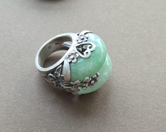 The art of Korea Handmade Sterling Silver Natural Jade Ring – Korean Artisan Jewelry