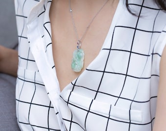 jade pendant silver