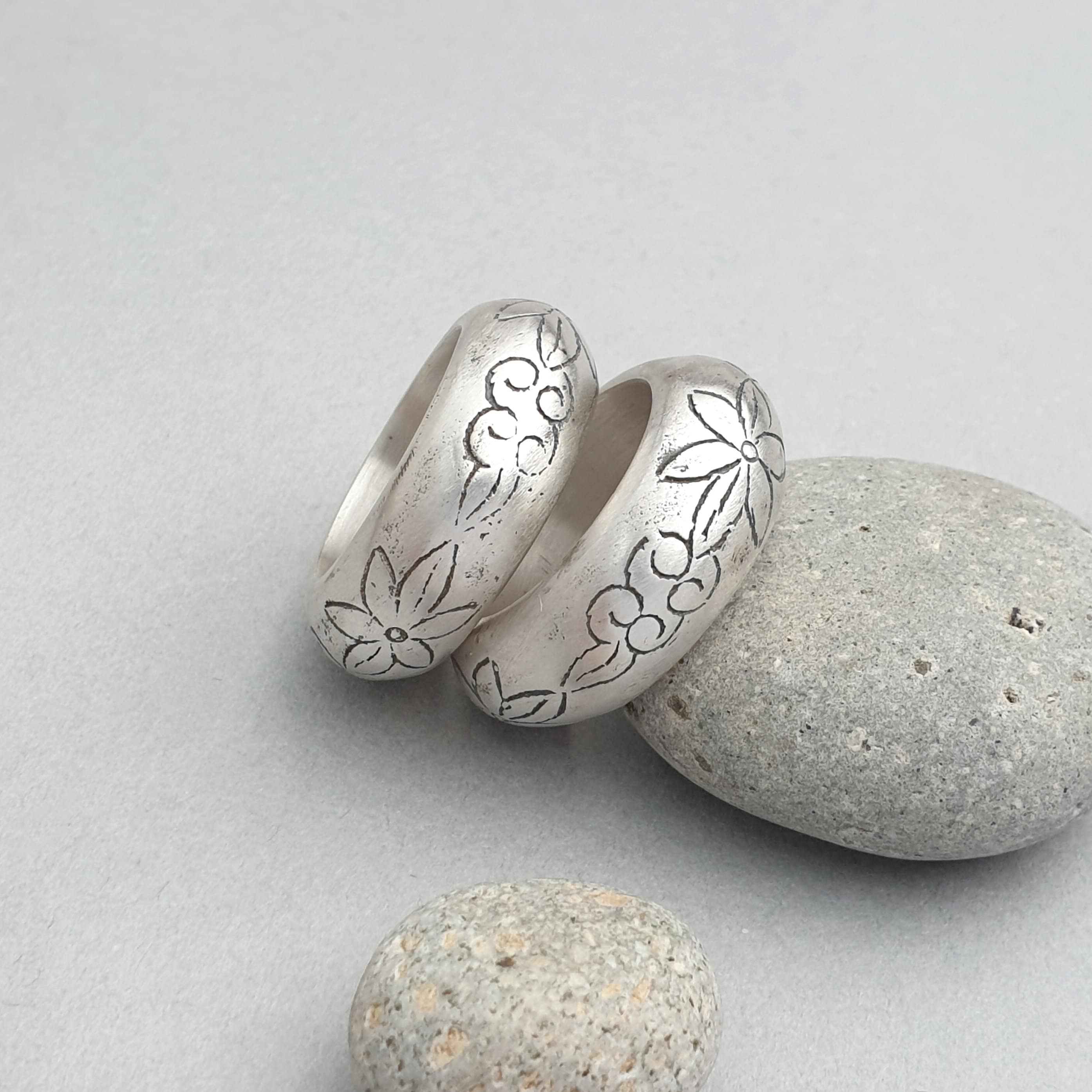 Traditional Korean Silver Twin Rings – Handcrafted Sterling