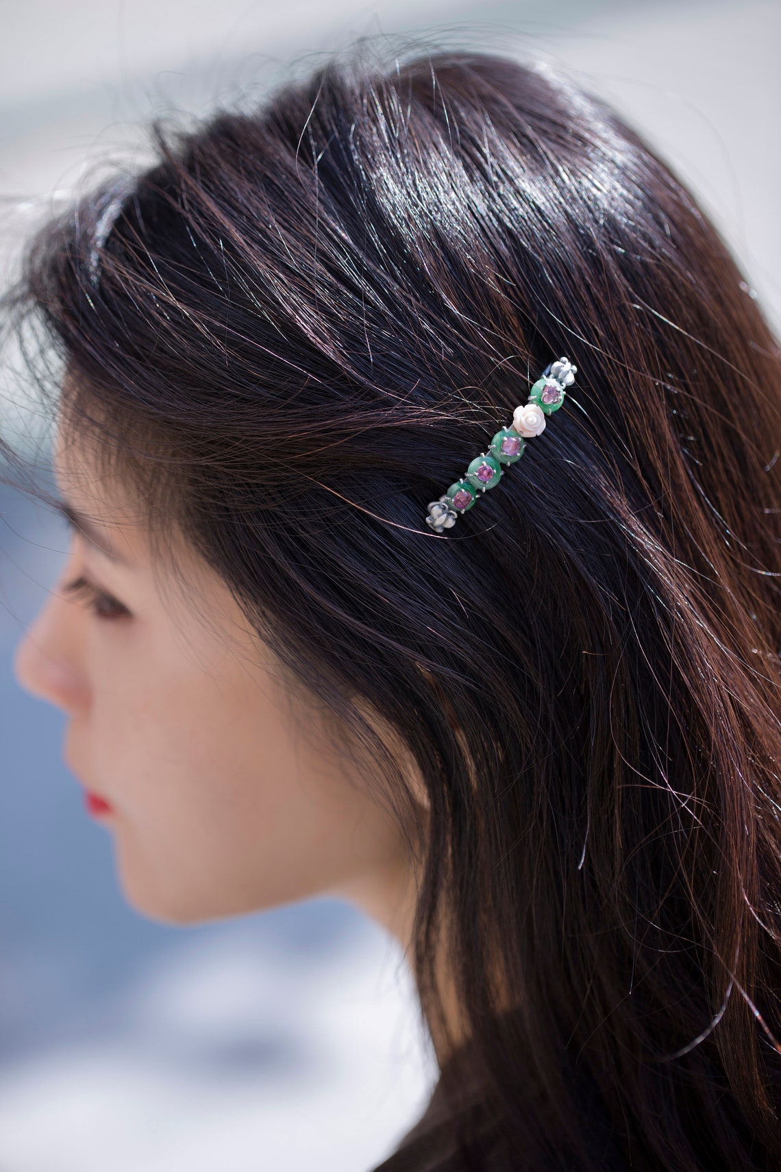 Korea hanbok hair pin high quality jade coral hairpin wedding Etsy