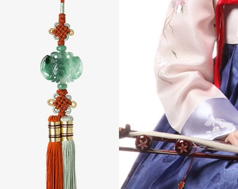 norigae tassel Korean art,High quality Korean Hanbok Silk Jade NORIGAE, Korean Drama norigae, korean silk jade jewelry, wall decorNASCHENKA