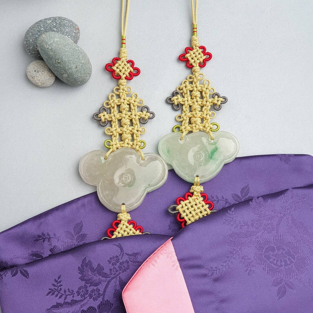 NASCHENKA Jade Jewelry Korean Hanbok Silk Norigae Jade Etsy