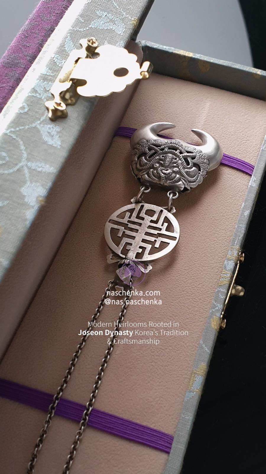 Sterling Silver Tiger Claw Norigae | Korean Protection Charm