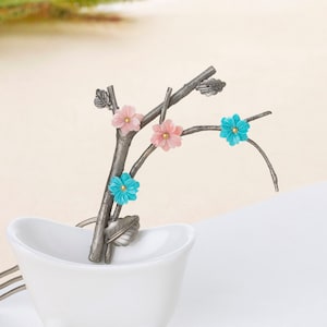 Dwikkoji Seoul Joseon hairpin Korean hair pin , Traditional Korean Hair , Korean traditional Kdrama mr queen hair stick jewelry silver 뒤꽂이