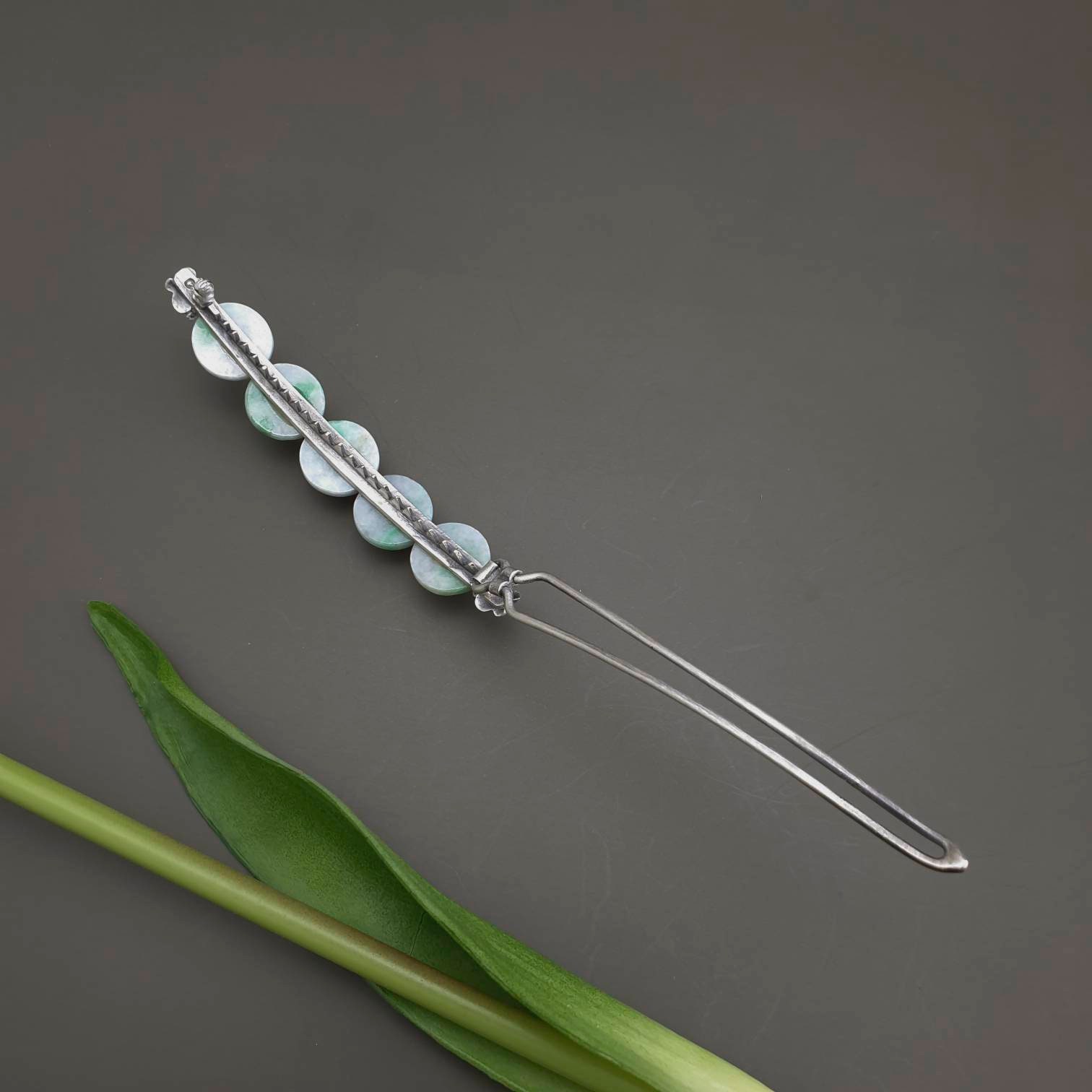 Jade tourmaline hair pin hair clip Etsy