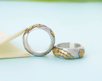 NASCHENKA Traditional Korean Hanbok silver rings set accessories Korean jewelry for women Wedding Silver band Set Asian Propose Rings Set