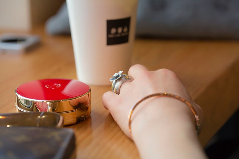 Traditional Korean Ring Set Korean Wedding Ring Engagement Etsy