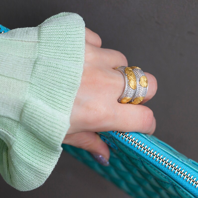 Traditional Korean Ring Set Korean Wedding Ring Engagement Etsy