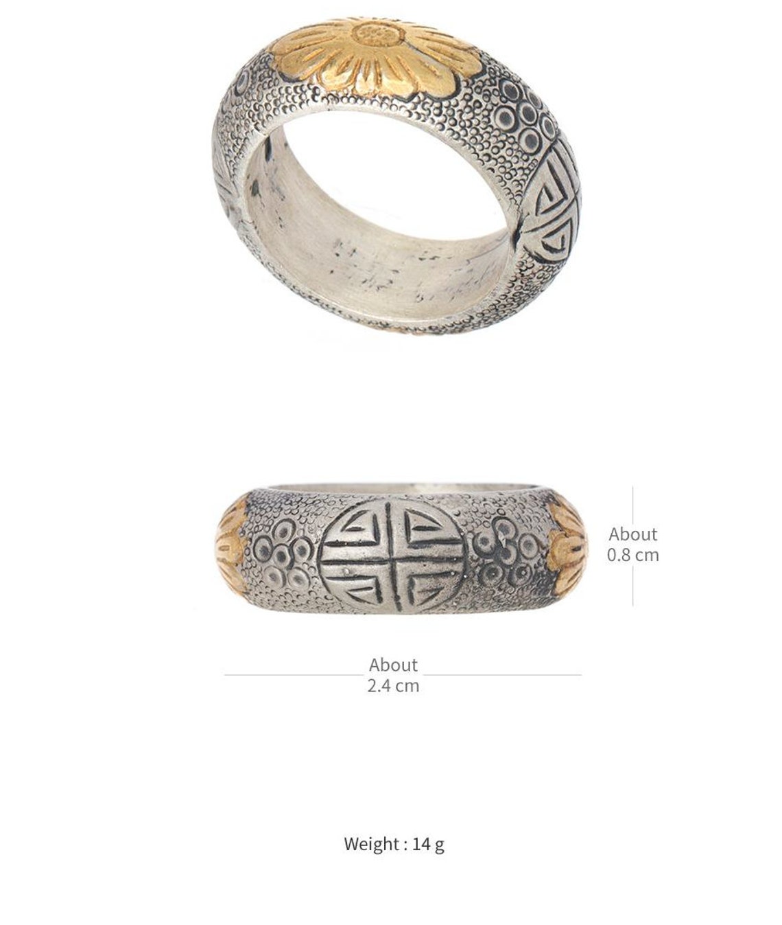 Traditional Korean silver ring Korean drama hanbok wedding Etsy