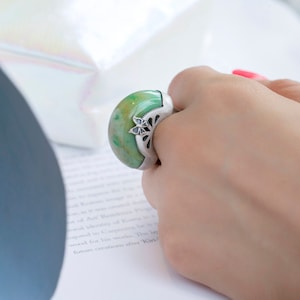 green jade rings for women in silver korea silver ring, silver ring korea hanbok ring, korea ring, hanbok blue ring