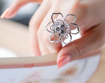 Edelstein Silber Ring von Nassenka • Ihre Größe benutzerdefinierte Ring • Beste Freundin Geschenk • Geburtstagsgeschenk • Hanbok Ring • Korea Ring