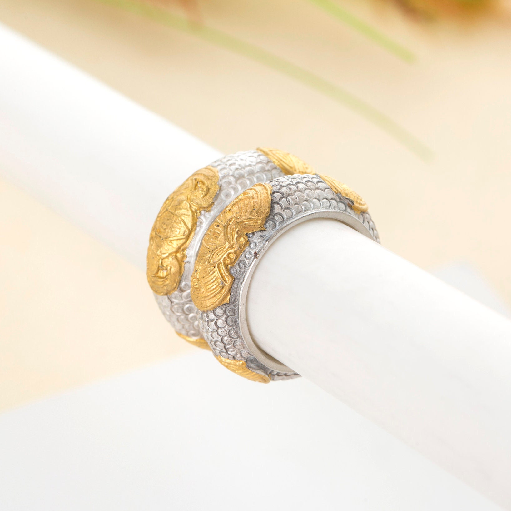 Traditional Korean Ring Set Korean Wedding Ring Engagement Etsy