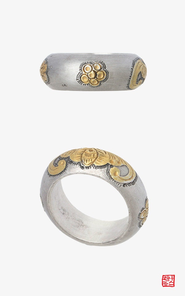 Traditional Korean silver ring Korean drama hanbok wedding Etsy