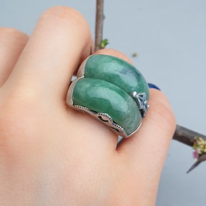 korean jade ring,light purple  jade silver ring, korean hanbok ring, hanbok light jade ring, kingdom jewelry, mr queen jewelry