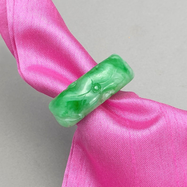 Gemstone Ring Jade Jewelry Rings Thumb Rings Green Jade Band Etsy