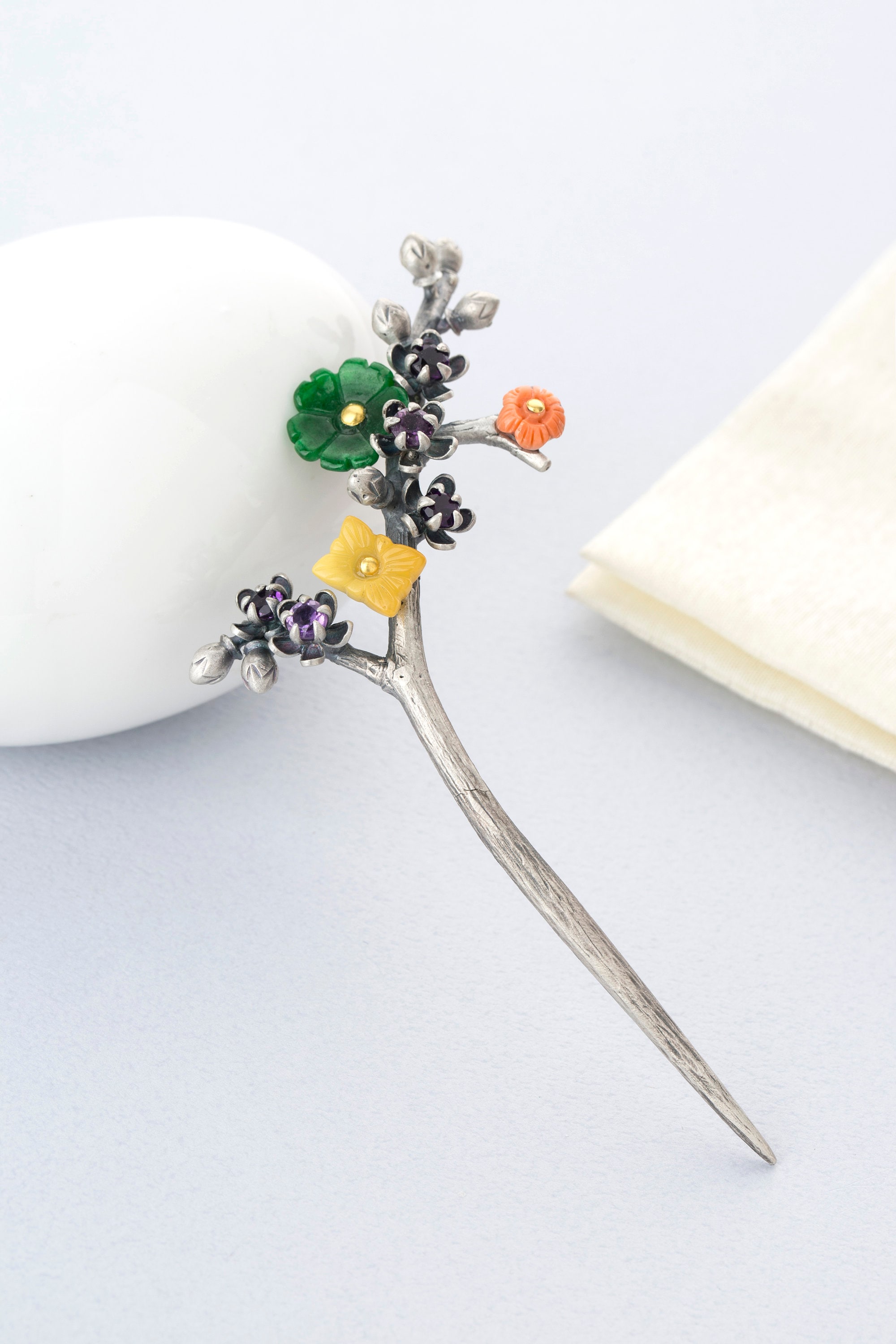 Korean hair stick , korean wedding hair jewelry, hair stick, binyeo, hanbok, silver hair pin hair stacking layering, kingdom jewelry 뒤꽂이