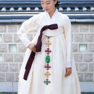 Luxus NASCHENKA Korea Hanbok lila Jade Norigae Kdrama Kculture Hanbok Ornament Norigae Korea Tassle koreanischer Schmuck Wanddekoration NASCHENKA Bild 5