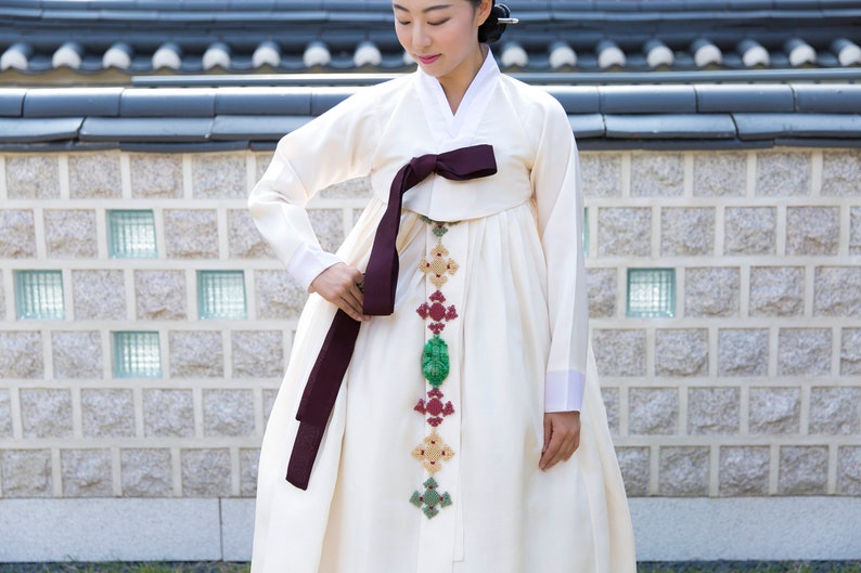 Luxus NASCHENKA Korea Hanbok lila Jade Norigae Kdrama Kculture Hanbok Ornament Norigae Korea Tassle koreanischer Schmuck Wanddekoration NASCHENKA Bild 5