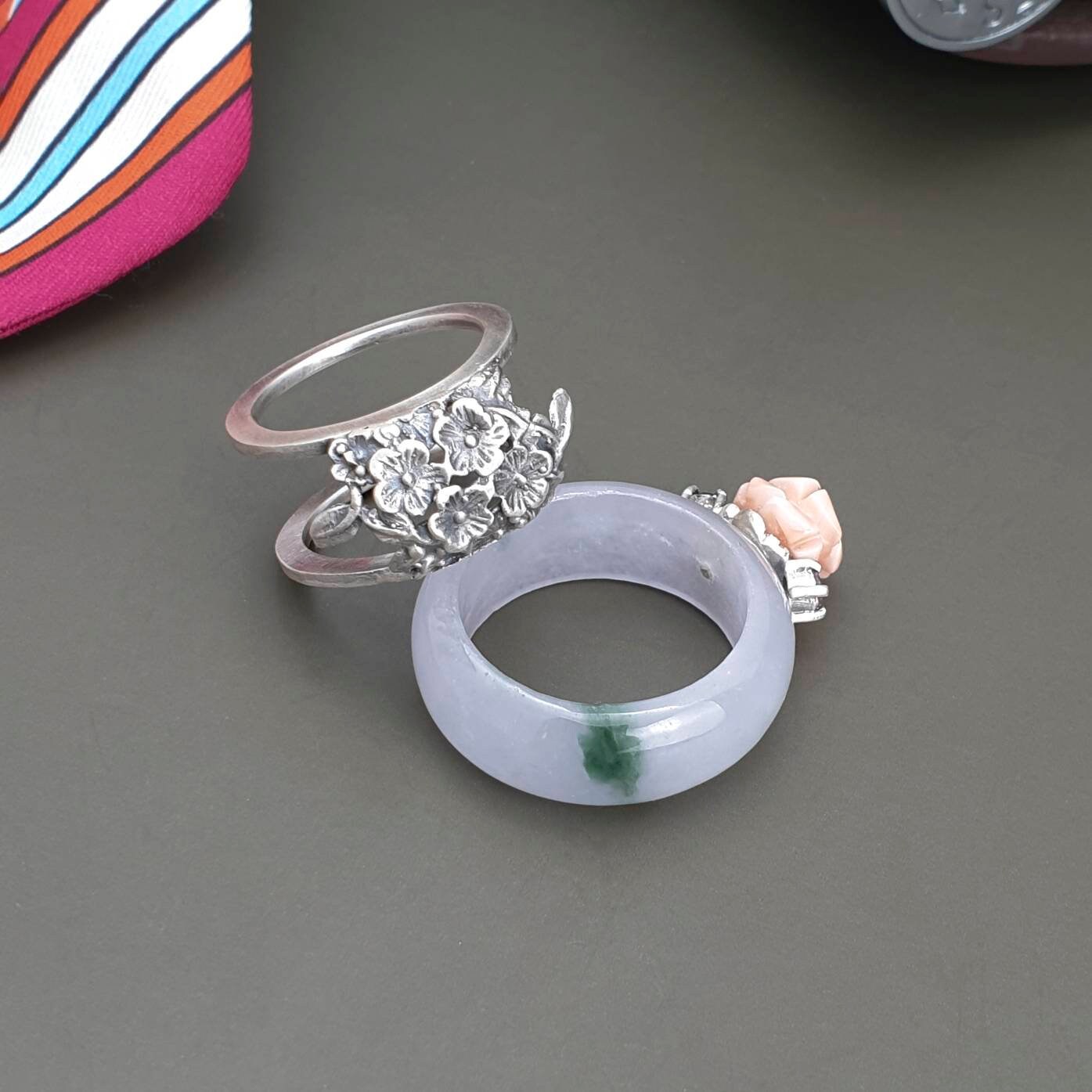 Seoul NASCHENKA Traditional Korean Hanbok Stone Jade Ring for