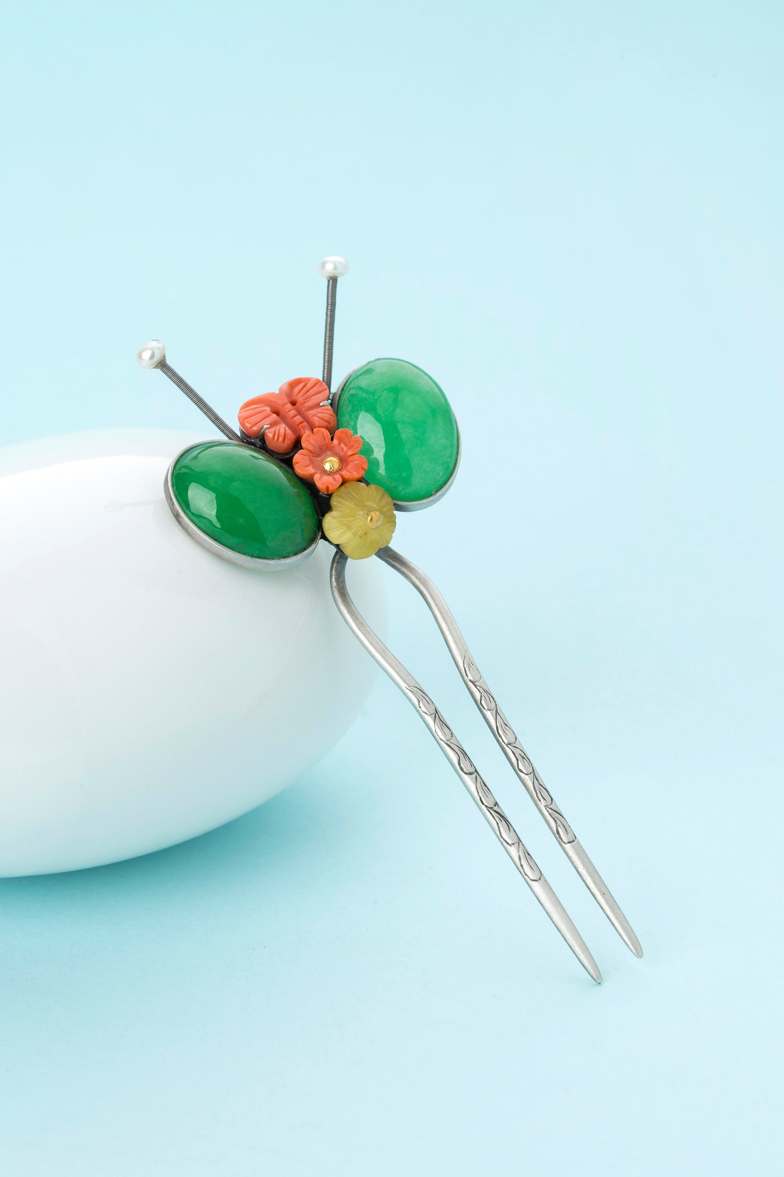 Korean jade hair stick for hanbok & wedding predent Etsy