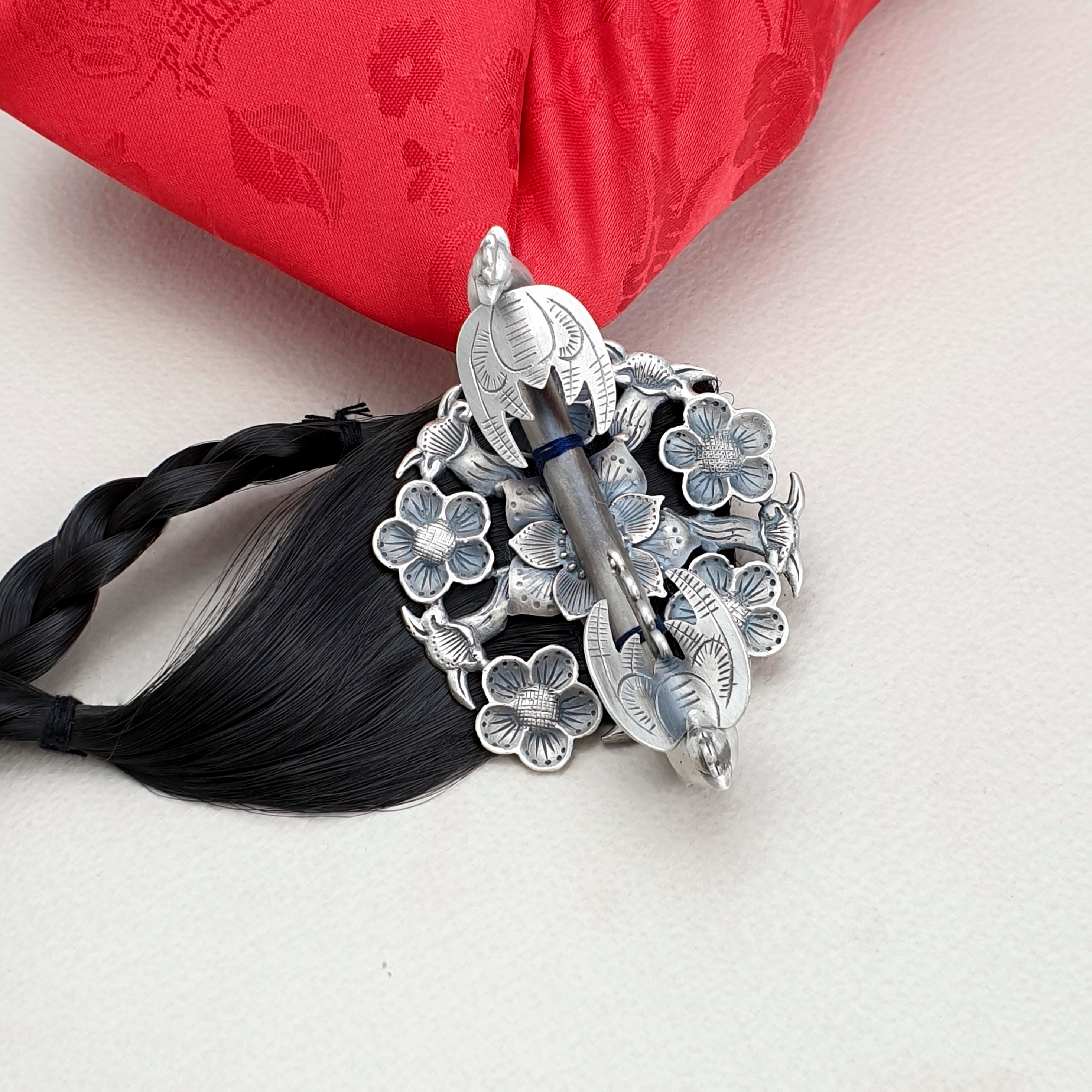 Sterling Silver Cheopji – Traditional Korean Hair Ornament, Hanbok ...