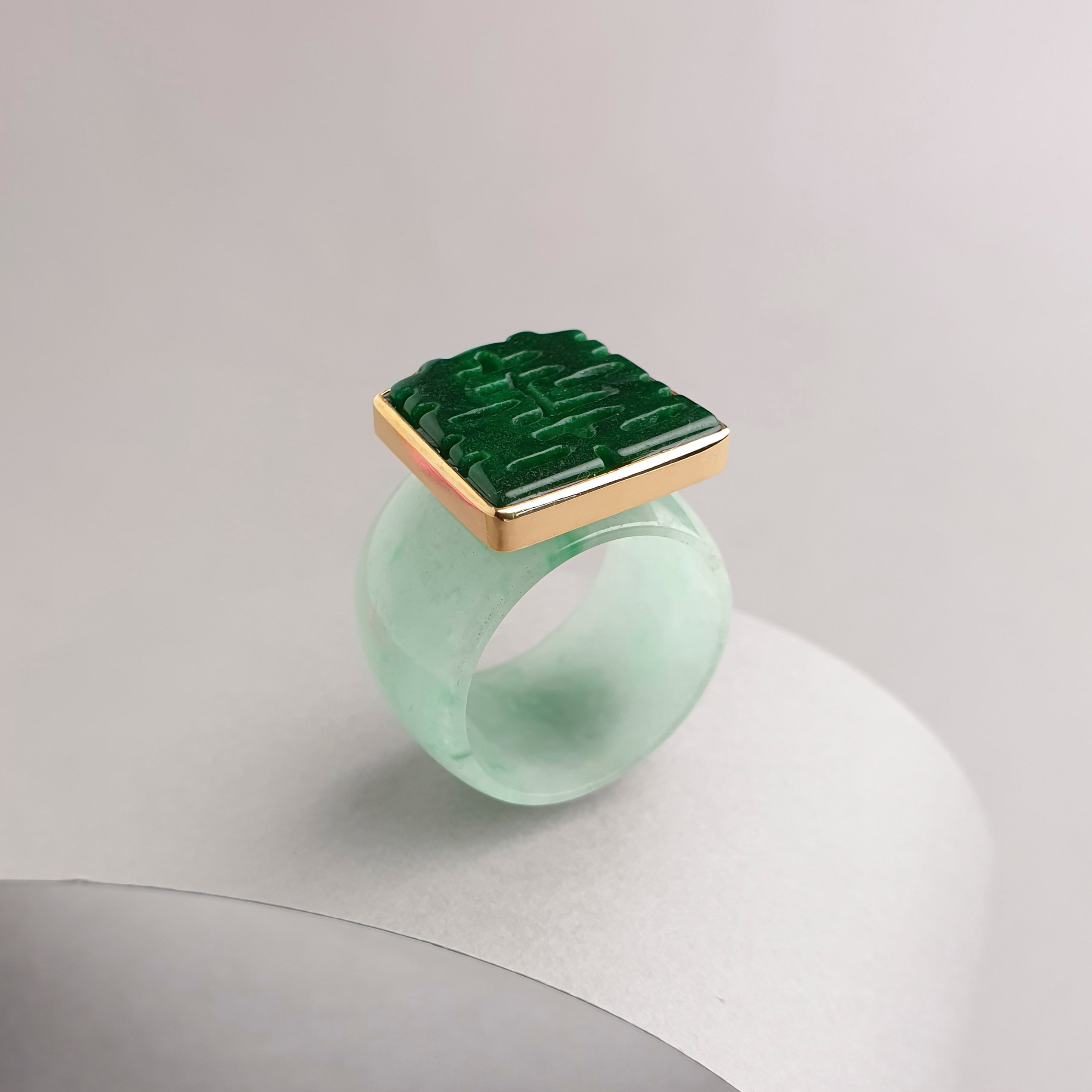 Rings Korean ring green jade ring jade ring Stone Jewelry Etsy