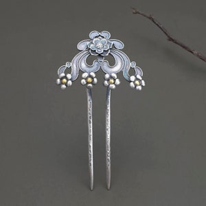 hair stick, korean hair stick for hanbok binyeo, silver hair pin for hanbok, Korean Anniversary gifts, korean hanbok hair stick, binyeo 뒤꽂이