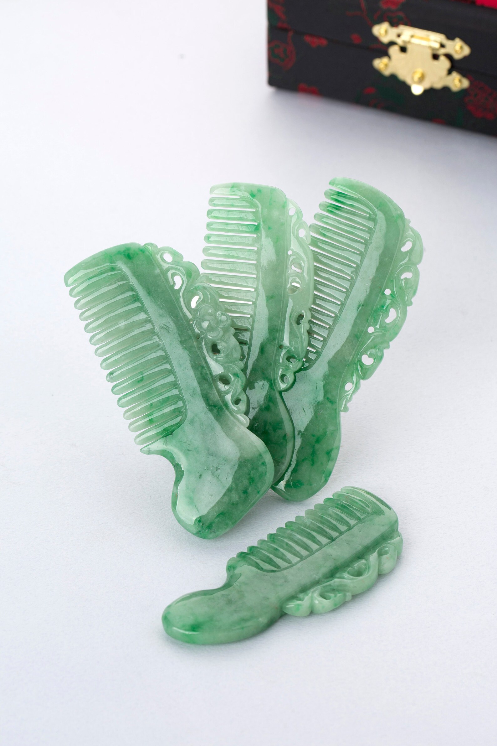 Precious Jade Comb Jade Comb healing hair combNASCHENKA Etsy France