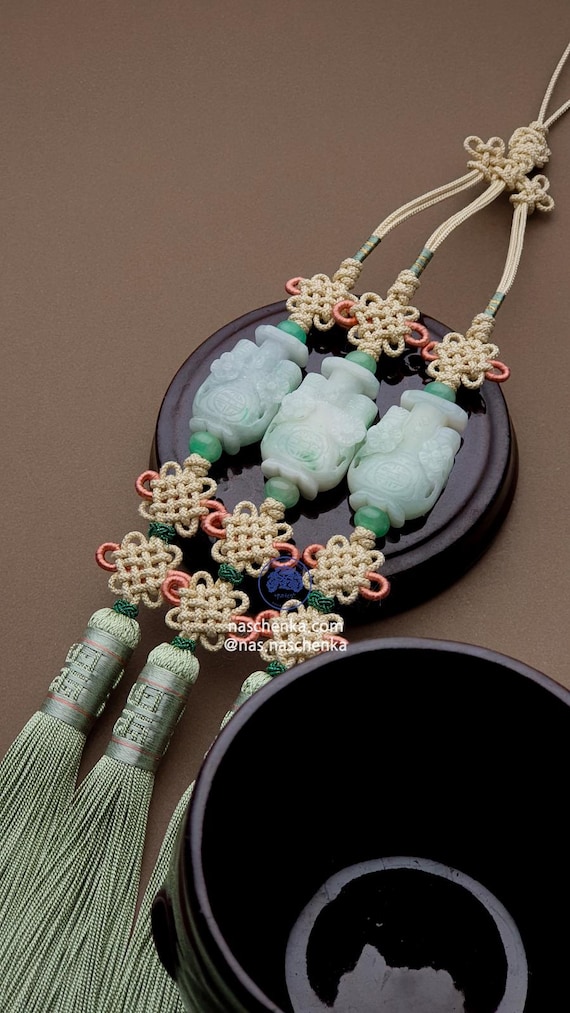 Real Silk Norigae Tassel | Korean Natural Jade Tuho Ornament