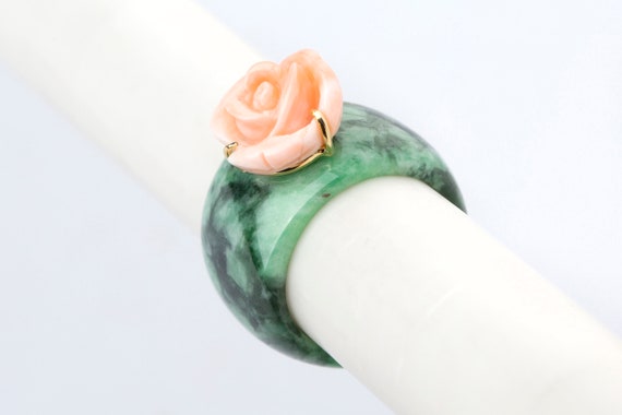 Vintage Girl Jasper Ring Natural Round Jade Stone Jewelry Gift Korean Style  Ring Hetian Jade Ring Adjustable Ring Women Ring - AliExpress