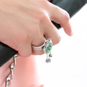 korea jade ring, jade silver ring korea hanbok ring, korea ring, hanbok Ring, Jewelrykorea handmade jewelry