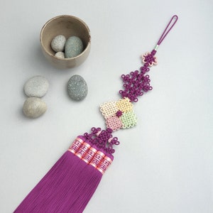 Seoul NASCHENKA traditional Korean accessories Traditional Korean silk norigae 노리개 tassels for woman hanbok , Korean wedding gift moms gift image 7