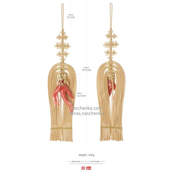 Korea Norigae (노리개) Silk 노리개 Premium Korean Joseon Natural