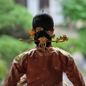 Handmade Korean Dwikkoji Hair Stick | 925 Silver Hanbok Hairpin | Seoul Traditional Hair Accessory | Wedding Hair Jewelry | NASCHENKA